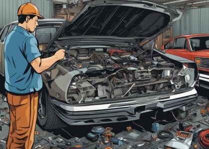 Automotive Electronics Repairs Business Concept