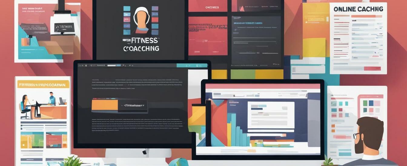 Online Fitness Coaching Business Concept